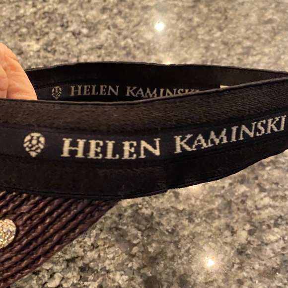 Helen Kaminski Dark Brown Raffia Bianca Visor - Picture 6 of 8